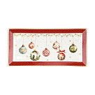 Stačiakampė lėkštė CHRISTMAS BALLS 30,5x15 cm (naujasis kaulinis porcelianas)