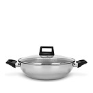 Wok IRON CHEF 28x8,5 cm / 3,54 l nerūdijantis plienas su nepridegančia danga