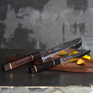 Japoniškas nakiri kirvis KENSEI BOKUDEN 18 cm (plienas AUS-8)