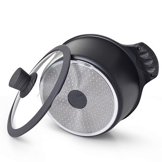 Keptuvė PRESTIGE 24x11,5cm / 4,3l su stikliniu dangčiu (aliuminiu)