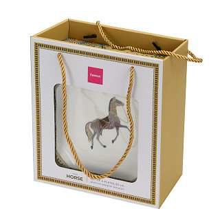 Set of 4 plates HORSE 20 cm (new bone china)