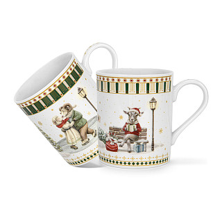 Krūžu komplekts MIRACLE 360 ml, 2 gab. (jaunais kaula porcelāns)