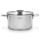 Stockpot PREMIUM ONE 24x13 cm / 5.4 LTR with glass lid (stainless steel)