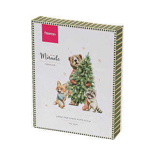 Christmas tree shape plate MIRACLE 21.5 cm (new bone china), art. 16019