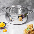 Saute pan ABSOLUTE PRO 26x7,5 cm / 3.9 LTR with glass lid (stainless steel)