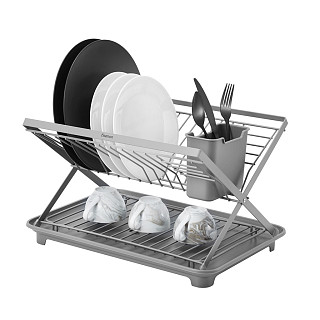 Dish drying rack 42x31x24.4 cm (stainless steel, plastic)