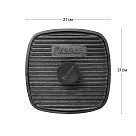 Square grill press 21x21 cm with bakelite knob (cast iron)