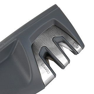 Knife sharpener 10x4x5 cm, color GREY (carbide and ceramic)