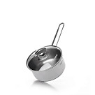 Saucepan BAMBINO 12x6.0 cm / 0,6 LTR with glass lid (stainless steel)