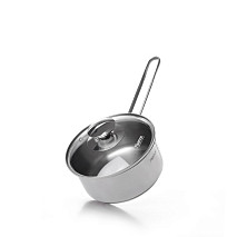 Saucepan BAMBINO 12x6.0 cm / 0,6 LTR with glass lid (stainless steel)