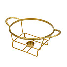 Chafing dish 28.8x21.5х15.2 cm with lid and metal stand (porcelain)