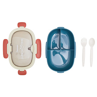 3-compartment lunch box 850 ml / 21.5 × 14.5 × 7 cm (plastic)