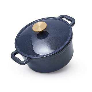 Stockpot LE MANS BLUE 20x10 cm / 2.6 LTR with lid (enamel cast iron)