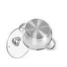 Stockpot PRIME 16x9.5 cm / 1.9 LTR with glass lid (stainless steel)