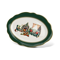 Oval plate CHRISTMAS EVE 35x25 cm (new bone china)