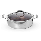 Seklais katls HERITAGE PRO 28x9 cm / 5,5 L ar stikla vāku (nerūsējošais tērauds ar pretpiedeguma pārklājumu)