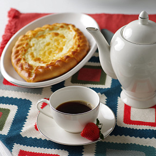 Чашка с блюдцем ALEKSA 250мл, цвет белый (фарфор)