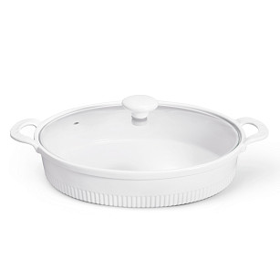 Baking dish with lid 30 x 25 x 6 cm / 2.1 l Horeca porcelain