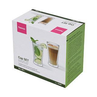 Dubultā stikla glāžu komplekts 380ml