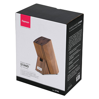 Peilių stovas 5 peiliams iš akacijos medienos