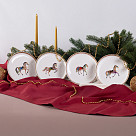 Set of 4 plates HORSE 20 cm (new bone china)