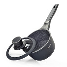 Saucepan PRESTIGE 16x8.5 cm / 1.4 LTR with glass lid and induction bottom (aluminium with non-stick coating)