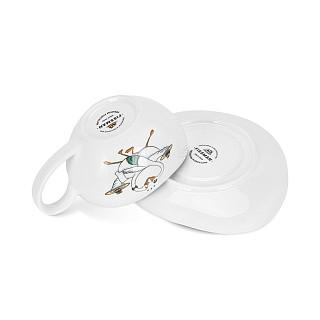 Krūze BON APPETIT 220 ml ar apakštasīti (porcelāns)