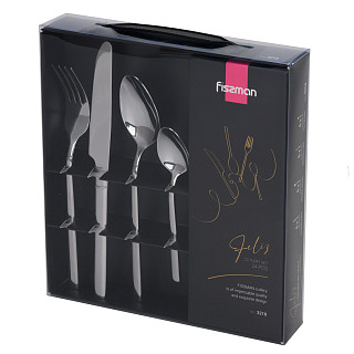 Stainless steel tableware set FELIZ 24 psc.
