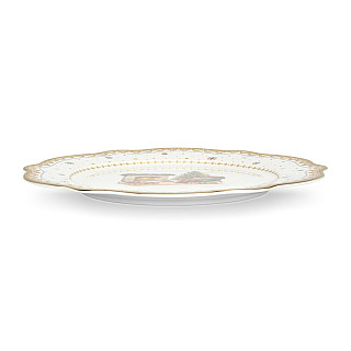Šķīvis CHRISTMAS EVE 20 cm, zelta krāsā (jaunais kaula porcelāns)