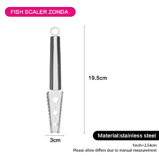 Skrāpis ZONDA zivs zvīņu tīrīšanai 19 cm  (nerūsējošais tērauds) Skrāpis ZONDA zivs zvīņu tīrīšanai 19 cm  (nerūsējošais tērauds)