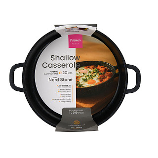 Shallow casserole NORD STONE 20x4.5 cm (cast aluminium with non-stick coating)