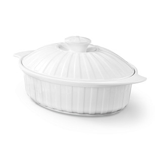 Baking dish with lid 23.5 x 21 x 7.5 cm / 2.1 l Horeca porcelain