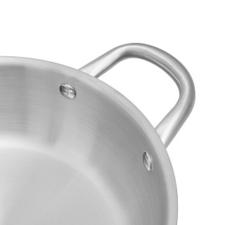 Deep frying pan AETERNUM 24х7 cm with glass lid (stainless steel)