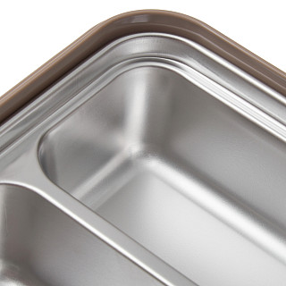 2-compartment lunch box 800 ml / 20.5 × 13.5 × 7.8 cm (plastic)