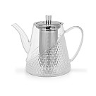 Arbatinukas 1000 ml su plieniniu filtru (stiklinis)