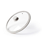 Lid ARCADES 24 cm with LIGHT GREY marble silicone rim (glass)