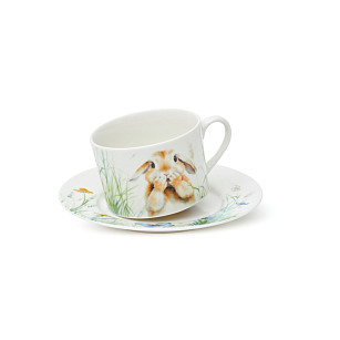Krūze RABBIT 200 ml ar apakštasīti (porcelāns), art. 13726