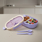 3-compartment lunch box 850 ml / 21.5 × 14.5 × 7 cm (plastic)