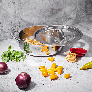 Stockpot ABSOLUTE PRO 24x12 cm / 5.6 LTR with glass lid (stainless steel)