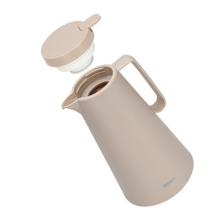 Thermal jug 1 l with glass flask, brown, art 19844