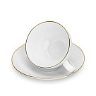 Cups with saucers 220 ml / 4 pcs Floree (porcelain)