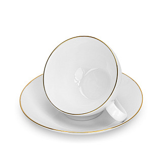 Cups with saucers 220 ml / 4 pcs Floree (porcelain)