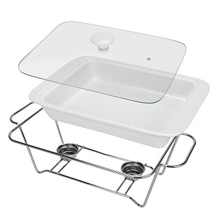 Rectangular chafing dish Parmigiano 36.7x22.8x6.3 cm / 2.3L (porcelain)