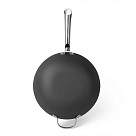 Wok keptuvė MELITA 30x8cm / 4,2l su stikliniu dangčiu (ketaus)