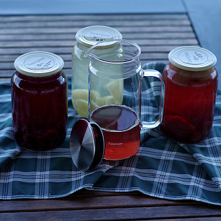 Кувшин GIORNO для горячих и холодных напитков с фильтром 1000 мл (стекло)