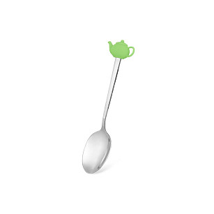 Tea spoon with silicone TEA POT figure (stainless steel)