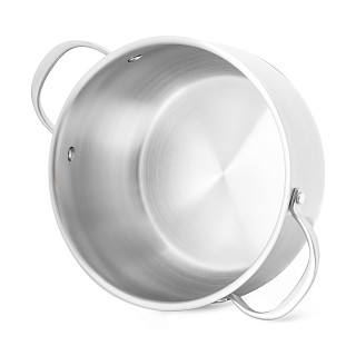 Stockpot CASSIA  22x13 cm / 4.7 LTR with glass lid (stainless steel)