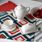 Teapot ALEKSA 1100 ml color white (porcelain)