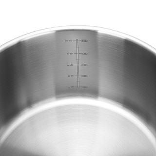Stockpot PREMIUM ONE 24x13 cm / 5.4 LTR with glass lid (stainless steel)