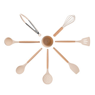 Virtuves piederumu komplekts FELAN, 8 gab. (silikons + dižskābardis)